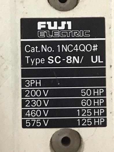 Used FUJI ELECTRIC Contactor SC-8N/UL 1NC4QO #141283