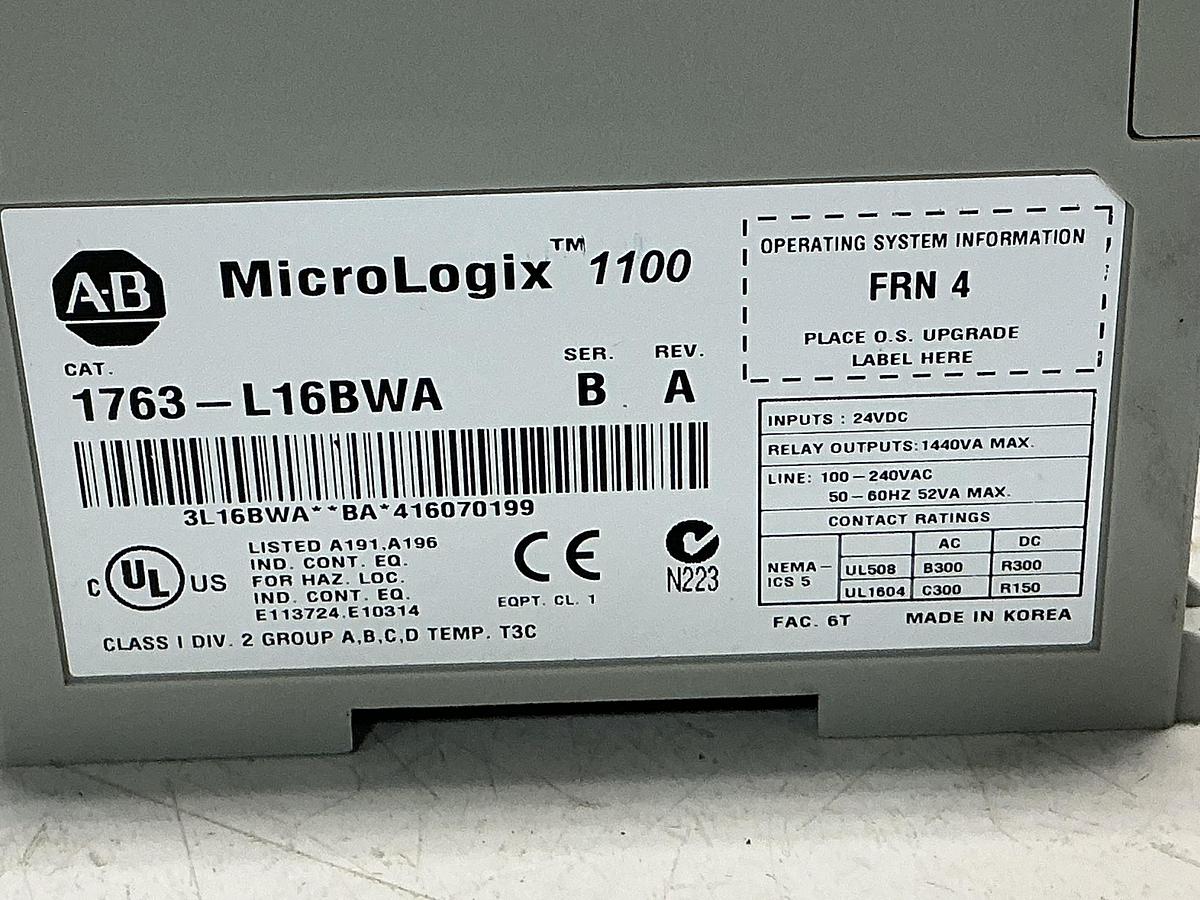 Used ALLEN BRADLEY 1763-L16BWA