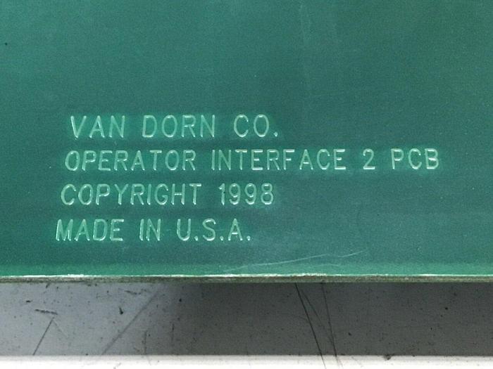 Used VAN DORN Operator Interface Board 330129 PC330-129 330-129 Used