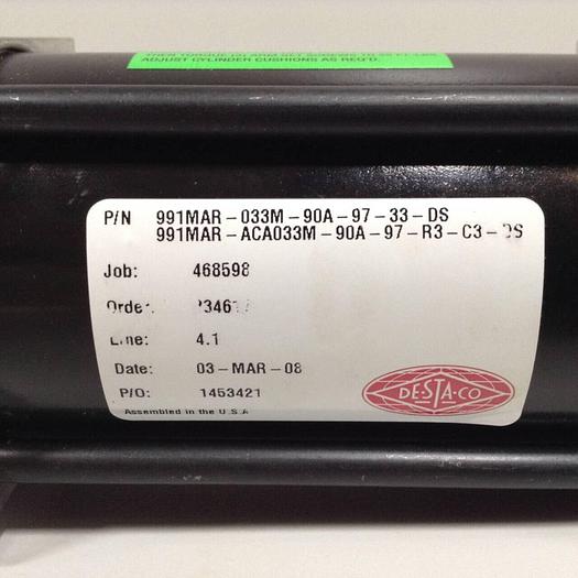 Used DESTACO Pneumatic Hold Clamp 991MAR-033M-90A-97-33-DS #90105