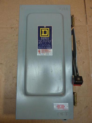 Used SQUARE D 60 Amp Safety Disconnect Switch H222AWK #37914
