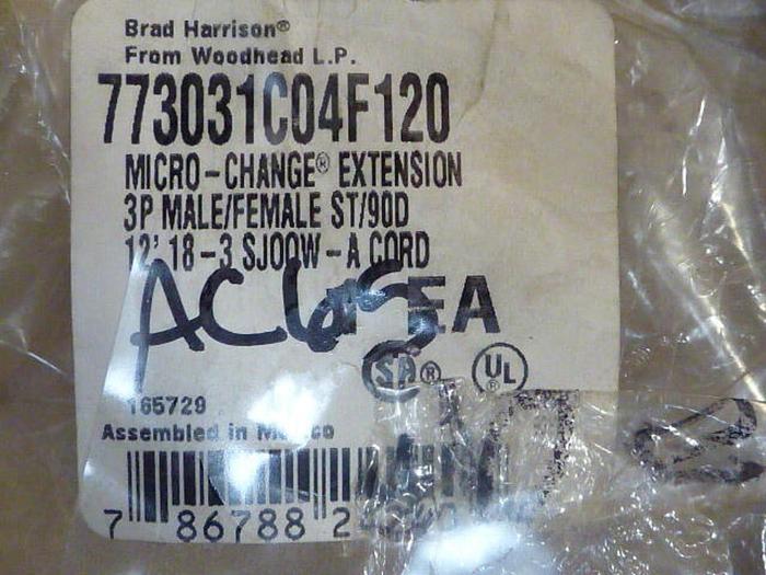 BRAD HARRISON / WOODHEAD Cable 773031C04F120 #29750