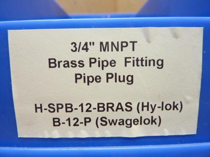 HY-LOK Hex Head Plug H-SPB-12-BRAS #39564 DNL SCRAPPED