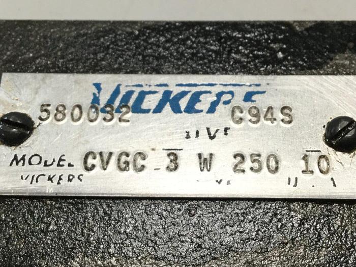 Used VICKERS Valve CVGC 3 W 250 10 #111285