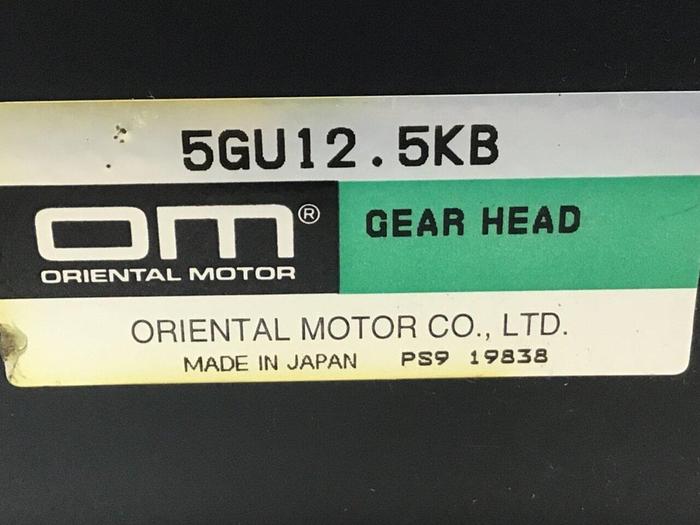 Used ORIENTAL MOTOR Gearhead 5GU12.5KB Used