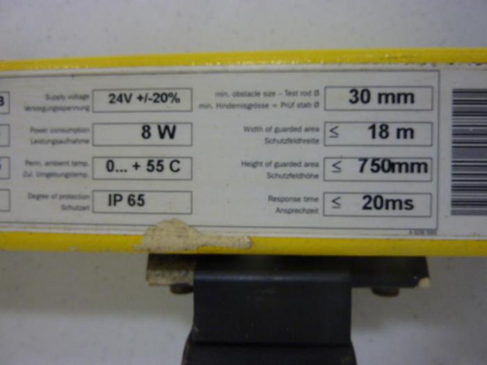 Used SICK OPTIC ELECTRONIC Light Curtain Receiver MGSE75-12B #49840