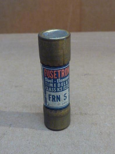 Used FUSETRON / BUSSMANN 5 Amp Fuse FRN-5 #33630