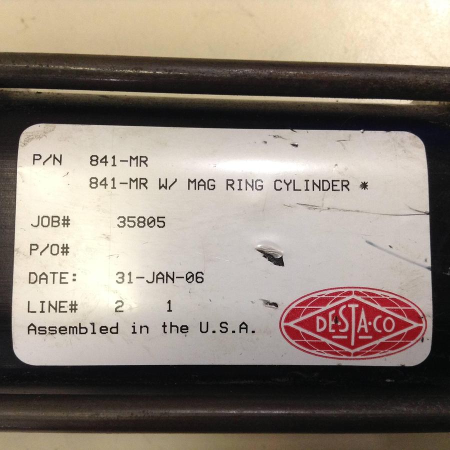 Used DESTACO Tongue Mount Clamp w/ Magnetic Ring 841-MR Used