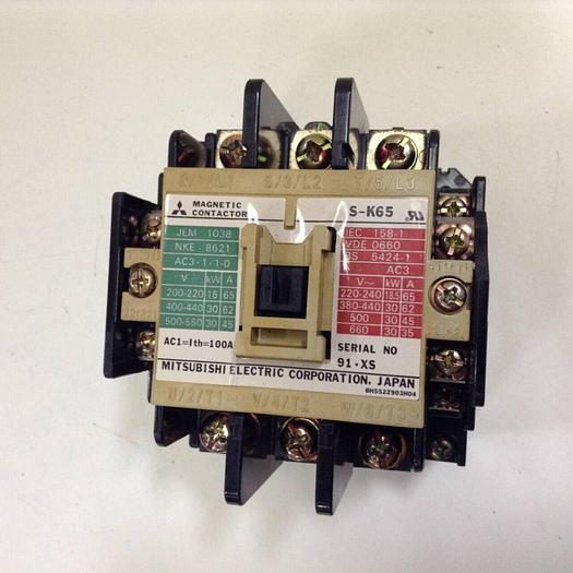 Used MITSUBISHI Magnetic Contactor S-K65 #84818