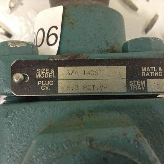 Used HONEYWELL Valve 3/4 1406 #84907