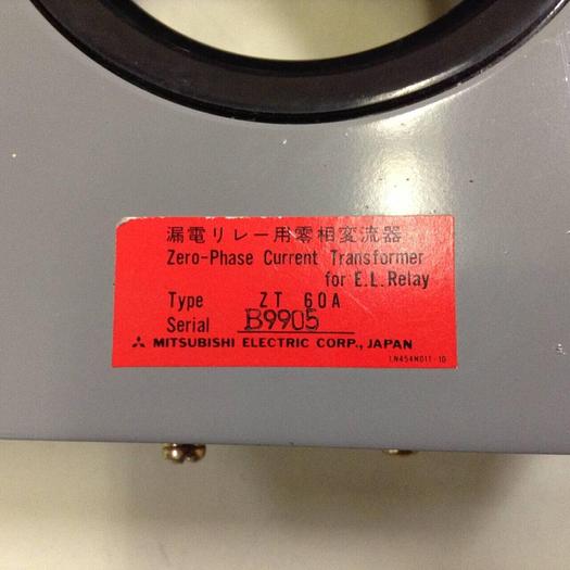 Used MITSUBISHI Zero-Phase Current Transformer ZT60A #72193