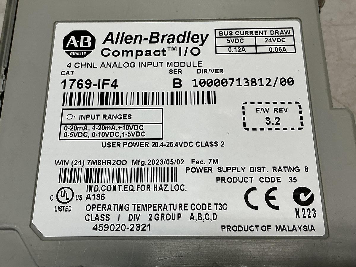 Used ALLEN BRADLEY 1769-IF4