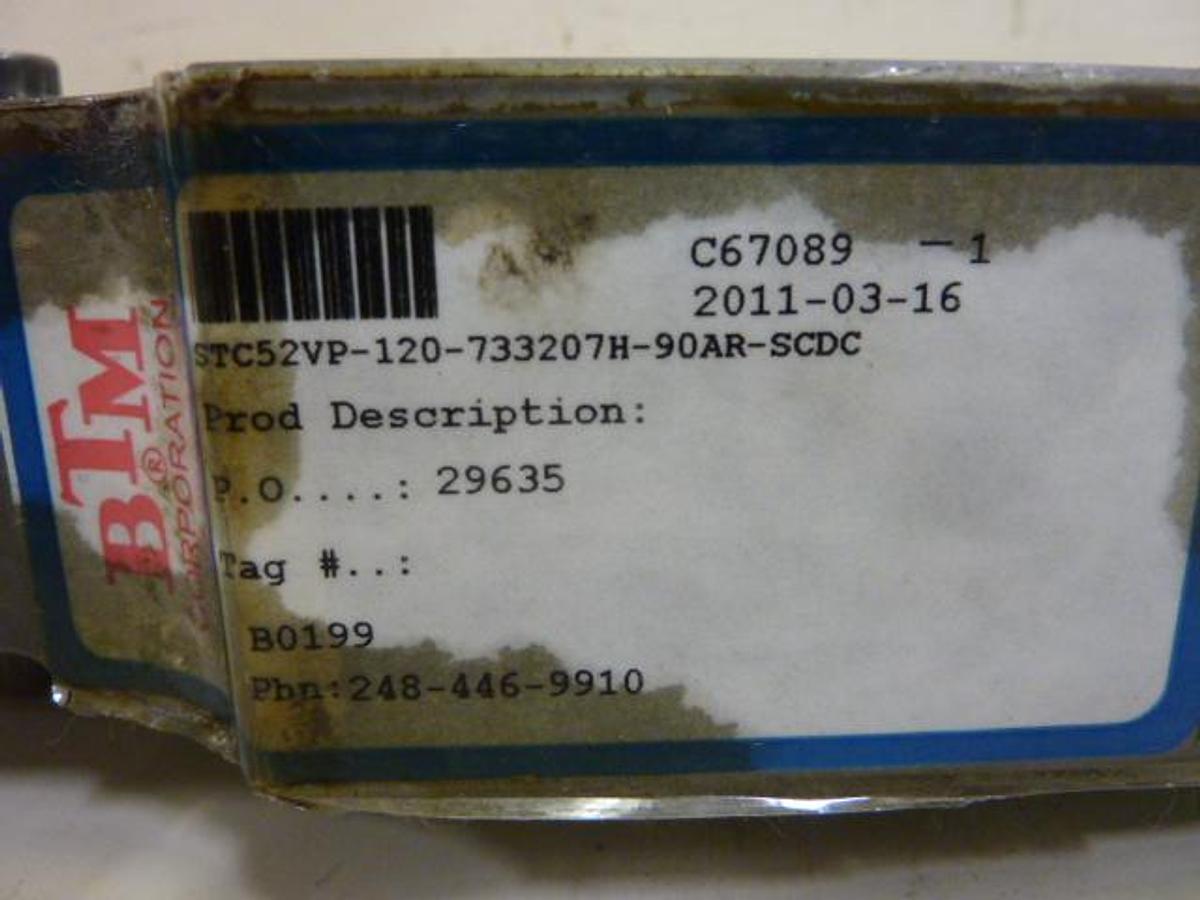 Used BTM CORP Power Clamp STC52VP-1420-73320H-90AR-SCDC Used