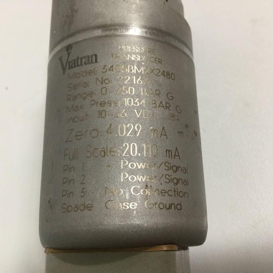 Used VIATRAN Pressure Transducer 3405BM2X2480 #91110