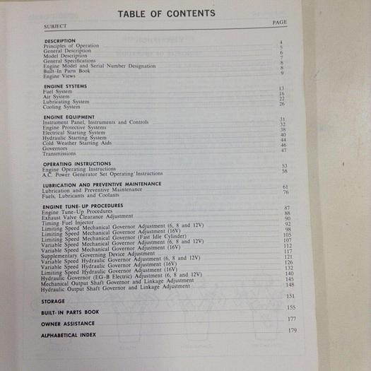 Used DETROIT DIESEL V-71 Operators Manual 6SE323 #70976