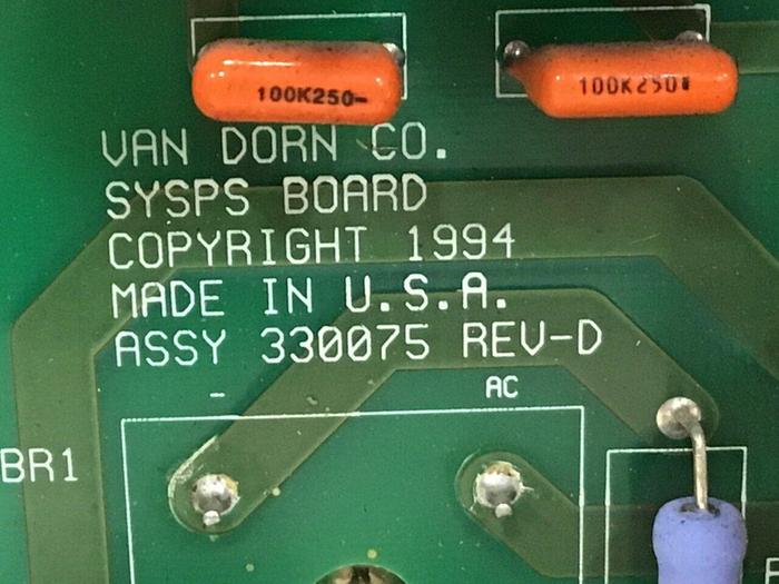 Used VAN DORN Power Supply 330075 USED
