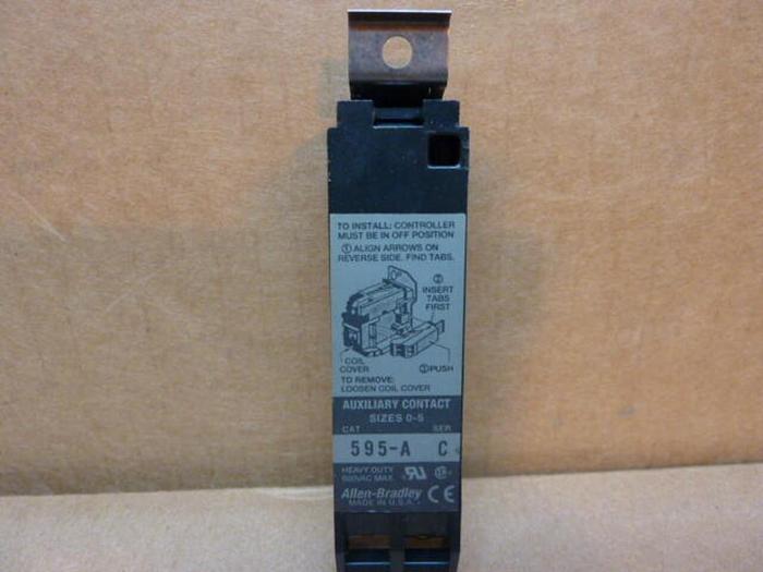 Used ALLEN BRADLEY Auxiliary Contact Block 595-A SER C #33741