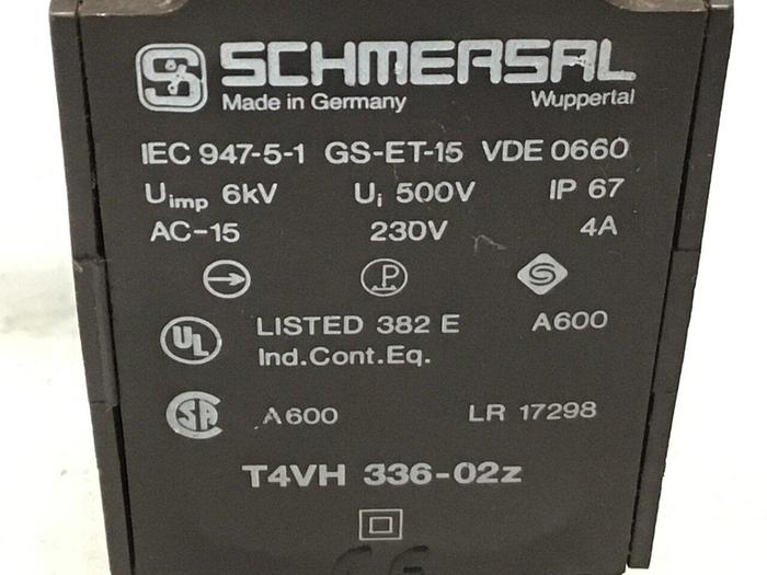 Used SCHMERSAL Limit Switch T4VH 336-02Z #121653