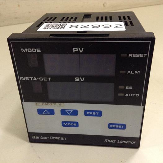 Used BARBER COLMAN Temperature Controller MAQ8-01905-001-0-00 #82992