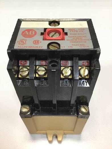 Used ALLEN BRADLEY Master Control AC Relay 700-PK400A1 SER B #93025