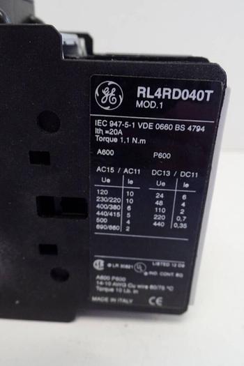 Used GENERAL ELECTRIC / GE Relay RL4RD040T #60385