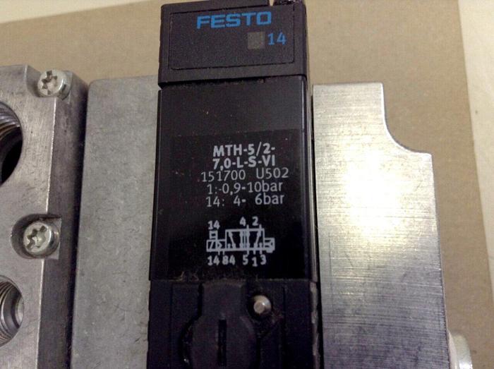 Used FESTO Control Block w/ Valves IMP2-03-1 #70459