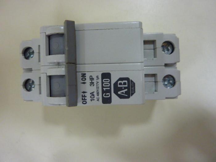 Used ALLEN BRADLEY 10 Amp Circuit Breaker 1492-CB2/G100 SER C #52187
