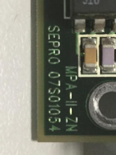 Used SEPRO ROBOTIQUE MPA-II-ZN Control Board 07S01054 #105344