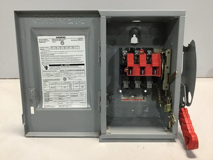 Used SIEMENS 30 Amp Safety Disconnect Switch HNF361 VBII #130006