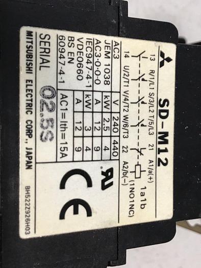 Used MITSUBISHI Contactor SD-M12 #123968