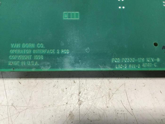 Used VAN DORN Operator Interface Board 330129 PC330-129 330-129 Used