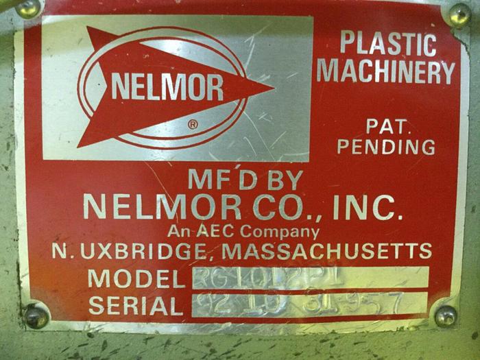 Used NELMOR 5 HP Grinder / Granulator RG1012P1 USED