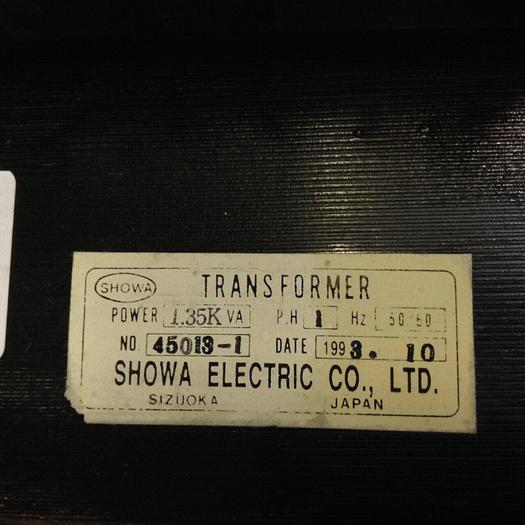 Used SHOWA 1.35 kVA Transformer 45013-1 #80060