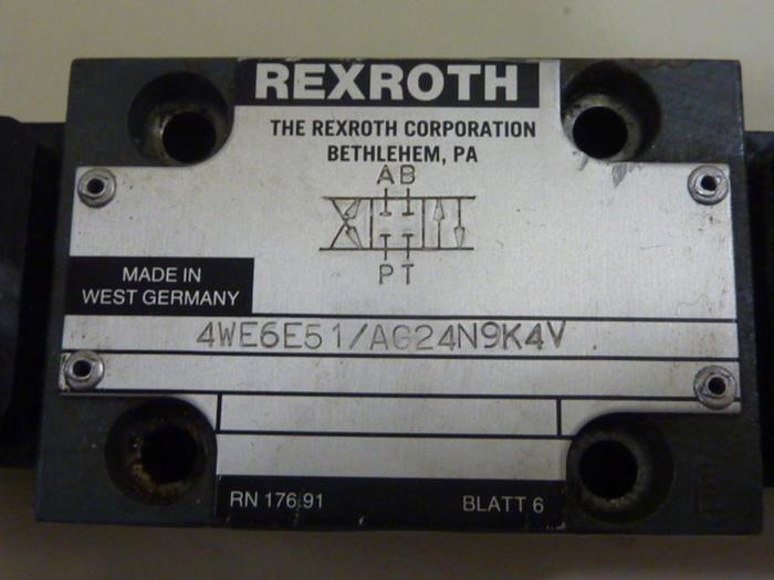 Used REXROTH Valve 4WE6E51AG24N9K4V #63956