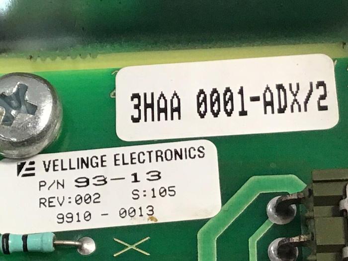 Used VELLINGE ELECTRONICS Brake Release Unit 3HAA0001-ADX/2 #131276