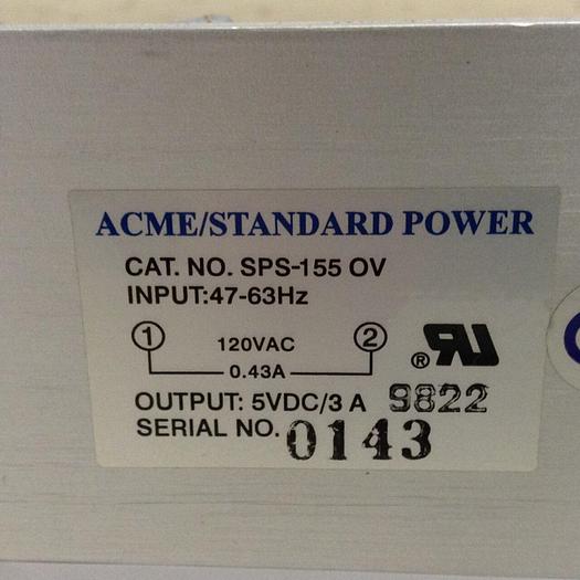Used ACME STANDARD POWER Power Supply SPS-155 OV #87085