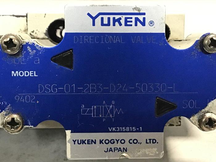 Used YUKEN Directional Valve DSG-01-2B3-D24-50330-L #132138