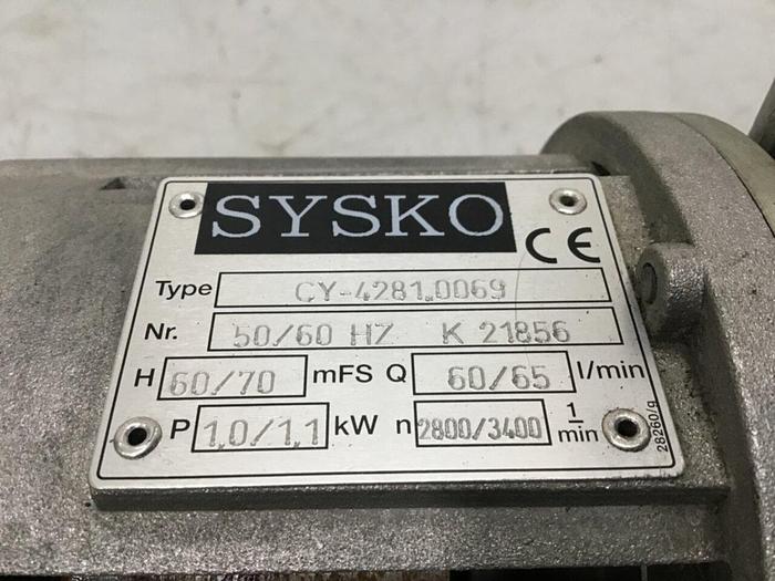 Used SYSKO CORPORATION Pump & 3 PH Motor CY-4281.0069 Used