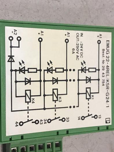 Used PHOENIX CONTACT Module EMUG22-4REL/KSR-G24/1 #124739