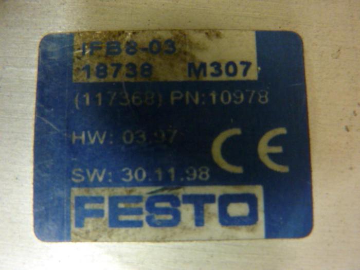 Used FESTO Control Block w/ Valves IFB8-03 #52683