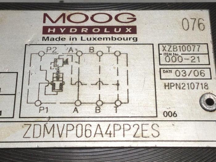 Used MOOG Valve ZDMVP06A4PP2ES #105870