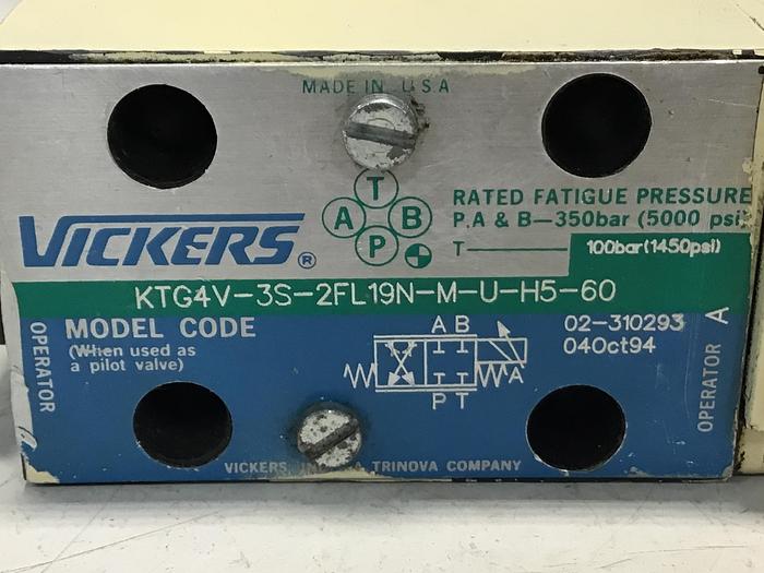 Used VICKERS KTG4V-3S-2FL19N-M-U-H5-60