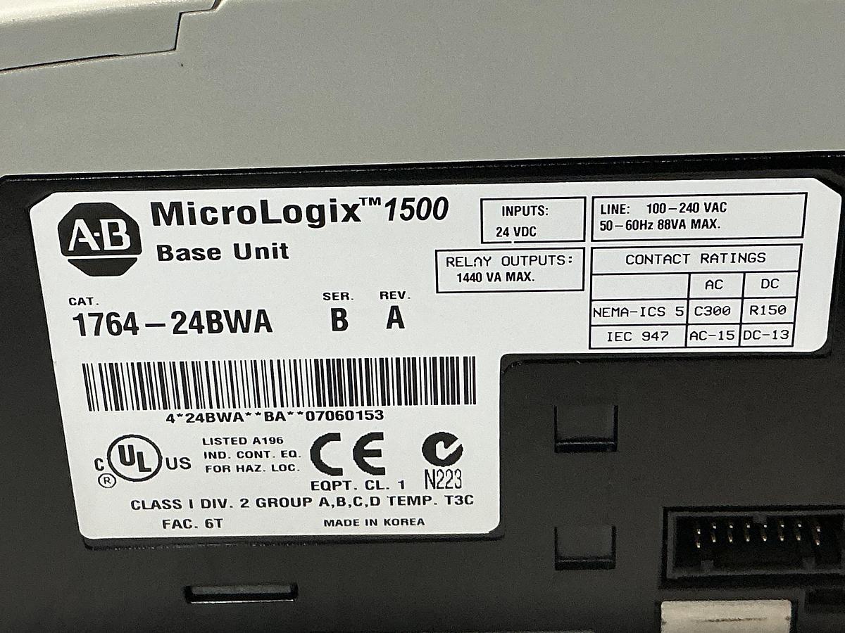 Used ALLEN BRADLEY 1764-24BWA SER B