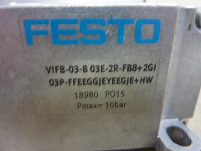Used FESTO Control Block w/ Valves IFB8-03 #52805