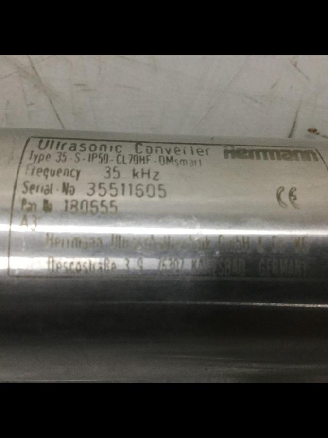 Used HERRMANN Ultrasonic Converter 35-S-IP50-CL70HF #115298