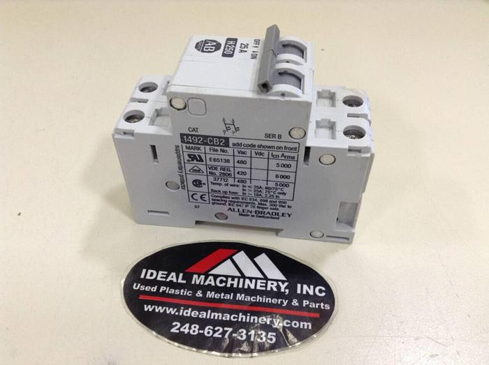 Used ALLEN BRADLEY 25 Amp Circuit Breaker 1492-CB2/H250 SER B #79636