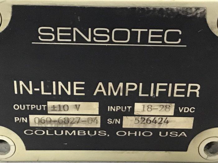 Used SENSOTEC Strain Gauge In Line Amplifier 060-6827-04 Used