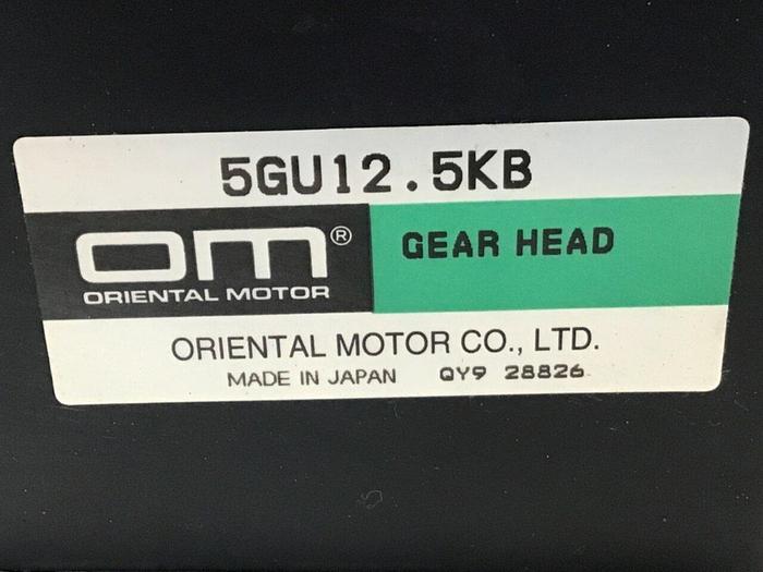 Used ORIENTAL MOTOR Gearhead 5GU12.5KB Used