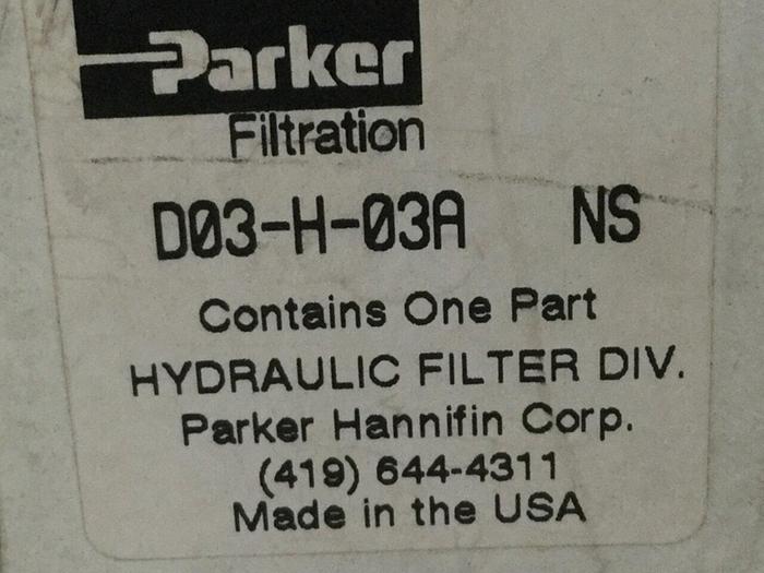 Used PARKER Mini Saver Filter Element D03-H-03A O5NS #110035