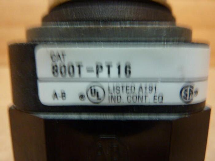Used ALLEN BRADLEY Pilot Light 800T-PT16 AMBER #27946